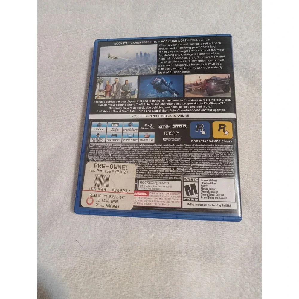 Grand Theft Auto V 5 - PS4 PlayStation‎ 4 - Rockstar Games - Complete